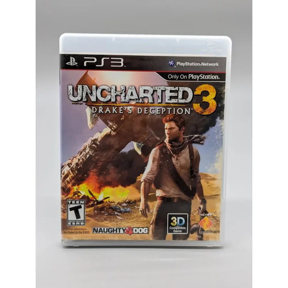 PS3 PlayStation 3 Uncharted 2 Drakes Deception & Uncharted 3 Among Thieves